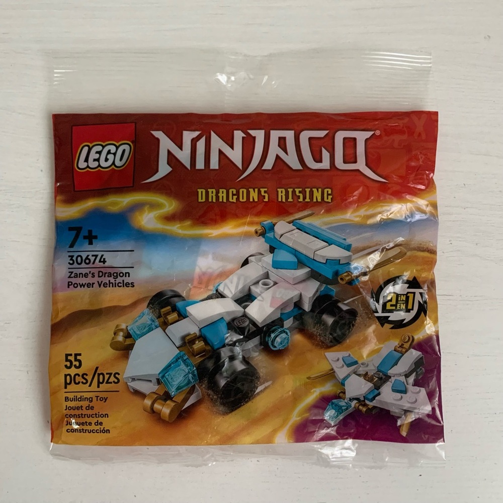 Lego Ninjago Dragons Rising Zane’s Dragon Power Vehicles 2-in-1 Polybag 30674